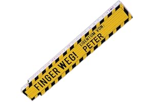 EUROFOTO Zollstock mit Namen Peter und Motiv - Finger weg! Eigentum von Peter - für Männer | Metermaß | Glieder-Maßstab mit Namen bedruckt | Viele Namen zur Auswahl