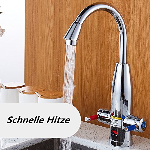 Mr Peng Electric Hot Water Faucet Metal Digital Display Double