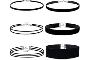 ZYEKIU Gargantillas Mujer Collar Mujer Gotico, Choker Ajustable, Collares Moda, Gargantilla Negro para Cosplay Fiesta de Cumpleaños, Halloween Graduación, Damas y Niñas