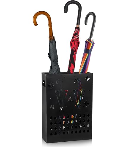 Porte-Parapluie ANGOLO 50 Cm - Acier Inoxydable Brossé - Design Solide Et Facile à Nettoyer