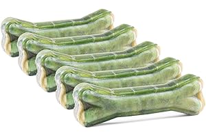 DOGBOSS Huesos masticables Ingredientes 100% Naturales, Diferentes tamaños y sabores (5 Huesos Salvia Dental, 12 cm)