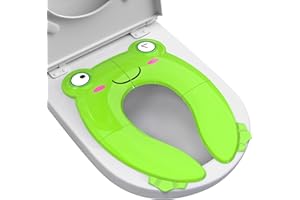 Maliton Deska sedesowa dla maluchów, składana deska do nauki korzystania z nocnika dla chłopców i dziewcząt, z 2 antypoślizgowymi zamkami i 1 torbą do przenoszenia, pasuje do toalet kwadratowych i w