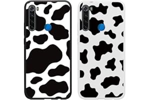 Yoedge 2 Unidades Funda para Xiaomi Redmi Note 8 6,3", Mate Suave Silicona Silicona con Moda Dibujos, Ultra Slim Antigolpes Protector Fundas para Teléfonos Móviles, Vacas