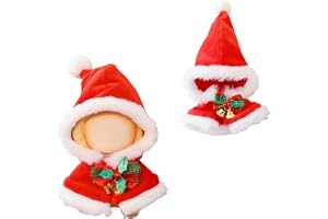 Julkläder för Lu bubu 17 cm dockor (ingen docka) Accessoarer, Snygg Kawaii Festlig Julklocka Sjal Outfit Set Lämplig för 17 c