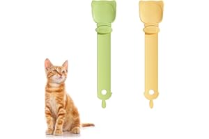 RILYSUN Dispensatori Multifunzionali per Gatti: Forma Testa di Gatto, Paste, Snack & Cibo Umido (2pcs)
