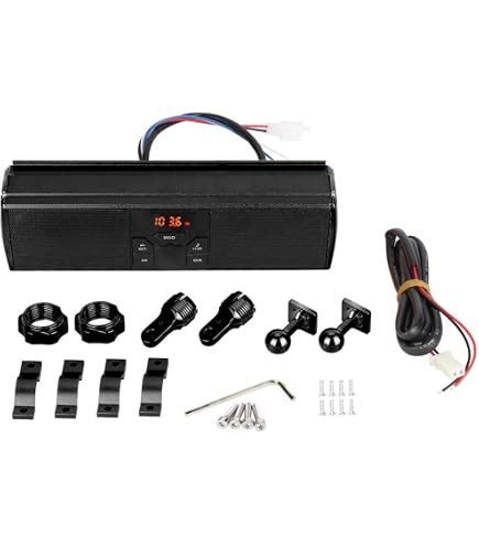 Altoparlante Stereo Per Moto Con Luci LED E Antifurto – 2x20W, Impermeabile, Per Manubrio