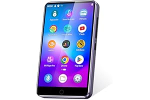 Odtwarzacz MP3 Fanvace z WiFi Bluetooth - 4-calowy ekran dotykowy, odtwarzacz MP4 Android z aplikacjami Spotify Kids, Audible, Amazon Music, Deezer, Play Store do strumieniowego przesyłania muzyki