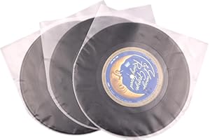 MAYRECORDS LP - Custodie interne in vinile trasparente, antistatiche, con fondo rotondo, per album (17,8 cm, 50 pezzi)
