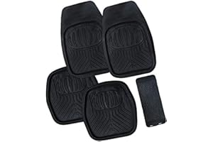 Generic Car mats with high edges 5 pieces materials for all kinds of cars black color