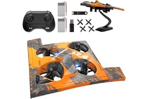 TRULLOYOO RC Airplane, B21 Remote Control Airplane with Headless Mode, 3D Flips, Speed Adjustment, Control Loss Protection, 2 Batteries and One Key Start/Land, Plane Toys Gifts for Kids Adults Beginners