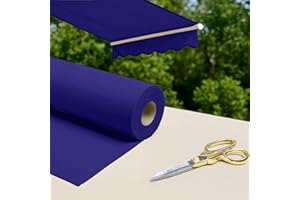 Byour3 - Tejido por Metro para Toldos Exteriores Protección UV Sombra Balcón Veranda Lonas Gazebo Lateral Abatible Pérgola Toldo Camper Cojines Barco (Azul, 200 cm Ancho Rollo)