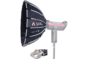 Aputure Light Dome Mini III - Softbox Circolare Mini Bowens Mount Φ58*32.7cm: Configurazione Veloce con Design Pieghevole, Compatibilità per Luci Continue Aputure & Amaran & Altri Bowens