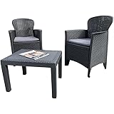 Maury's Set arredo Giardino, Antracite, Standard
