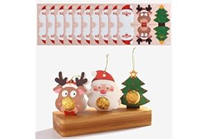 AKONE 30 Stück Weihnachten Stanzschablonen Anhänger, Stanzschablonen Weihnachten für Weihnachtsmann, Weihnachtsbaum, Rentier Schokolade Prägeschablonen, Pralinen-Schneideschablone für DIY Geschenkbox