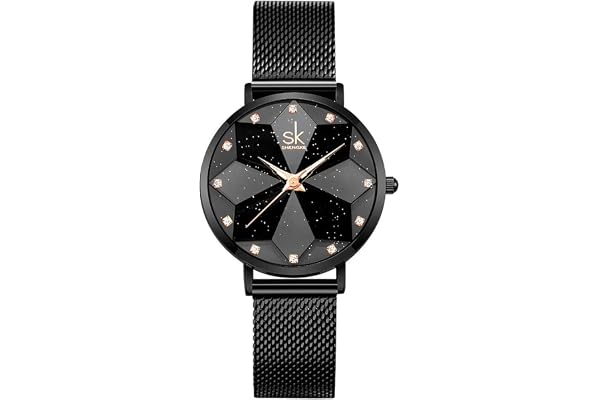 SHENGKE Ladies Montre-Bracelet Creative Femme Marque de Montres de Luxe Montre Robe en Maille Femme Montre
