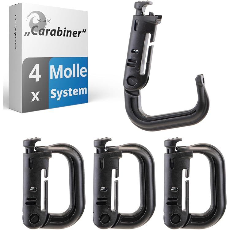 Sangle Tactique élastique Avec Mousquetons Inox - Longueur Réglable 30-140 Cm, Pour Dragonne Téléphone, Escalade