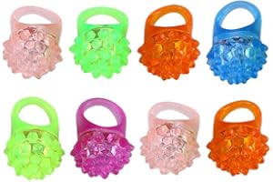 TOYANDONA Strawberry Shape Led Glowing Rings 8Pcs Glow Finger Rings Party Favors for Children S Birthday School Carnival Halloween and Festival Celebrations