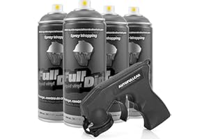 FULL DIP PACK LLANTAS VINILO LIQUIDO 4 SPRAYS ANTRACITA METALIZADO