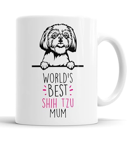 Shih Tzu Dog Ceramic Coffee Mug 11oz - Cute Animal Gift Cup For Dog Lovers