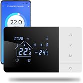 2 Wire WiFi Battery Thermostat for Gas Boilers Control Tuya Thermostat Programmable Daily, Compatible with Google Voice Contr