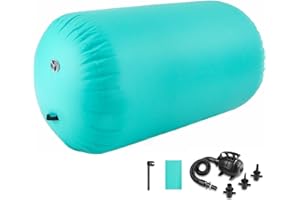 ‎MEKETUM Air Rolle Turnen GymnastikMatte 60 75 90 CM Aufblasbare Air Barrel Gymnastik Tumbling Matte mit Pumpe für Handfeder Hinten Training/Heimgebrauch/Yoga/Fitness…