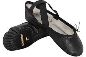 s.Lemon Pelle Scarpette da Danza Classica Diviso Suola Ginnastica Ballo Scarpe Mezzepunte