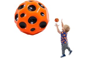 NEERIX Moon Ball, Jump Ball, Mini Bouncing Ball Toy, Mehrfarbig Space Sprungball, Space Jump Ball Moon Ball, Super High Bouncing Lightweight Springen Ball, Space Ball Für Kids Party Gift (orange)