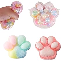 thumbnail image 2 of 4PCS Taba Squishy Cat Paw Toys - Soft Fufu Stress Relief Fidget Toys For All Ages 2 of 10