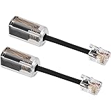 Telephone Cord Detangler, Uvital Anti-tangle Phone Cable 360 Degree Rotating Landline Swivel Cord Untangler Black (2 PCS)