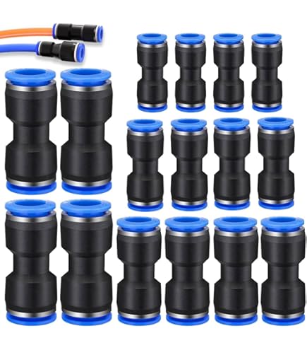 ERGAOBOY 10 Pezzi 10MM Tubo OD X 6MM Tubo OD Diritto Riducendo Spingere - Foto 7