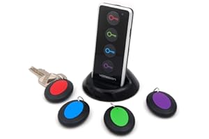 VODESON Wireless Version Key Finder Trova Chiavi Senza Fili Cercatore Chiave Wireless Cerca, Support Remote Control,1 RF Transmitter and 4 Receivers