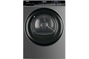 Haier HD80-A2939S Freestanding Heat Pump Tumble Dryer, 8kg Load, Graphite [Energy Class A++]