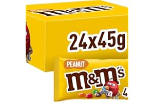 M&M's Peanut Confetti Al Cioccolato Contenenti Arachidi, 24 Bustine Ognuna Da 45G Di Praline Al Cioccolato: Totale 1080G