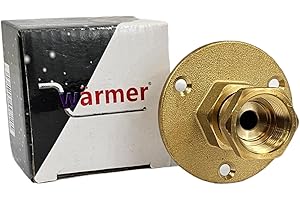 Wärmer System Wallplate PSW - Soporte de brida para grifo exterior, adaptador universal para tubo de plástico de 16 mm, montaje con brida BSP