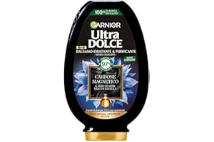 Garnier Ultra Dolce Carbone Magnetico, Balsamo Purificante e Idratante, 97% Origine Naturale, per Cute Grassa e Lunghezze Secche, Senza Siliconi, 250 ml