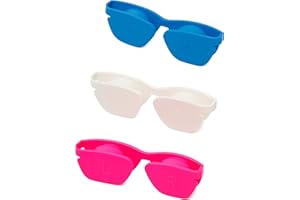SPORTS WORLD VISION 3PC Estuche para Lentes de Contacto con Diseño de Gafas de Sol | Porta Lentes de Contacto de Colores con Tapa abatible y diseño Plano | Solución para Lentes de Contacto de Viaje