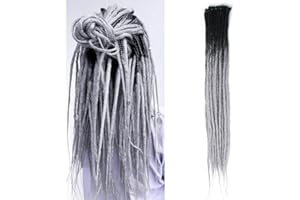 ‎DSOAR Dünne 0.6cm Synthetische Dreadlock Extensions Handgemacht 24 Zoll 20 Stränge Häkelhaar Lange Häkelzöpfe Hip-Hop Style Weiche Dreads Haarverlängerungen