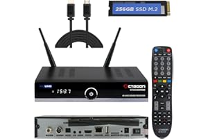 Octagon SF8008 4K Supreme Combo + 256GB Festplatte INTERN + NONIC HDMI Kabel, Sat- Kabel- & DVB-T2 Receiver, E2 Linux & Define OS, mit Aufnahmefunktion, M.2 M Key, Gigabit LAN, Sat to IP, WiFi