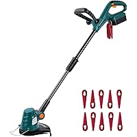 FIXKIT Akku Rasentrimmer (1H Schnellauflade, 20V Li-Akku, 2 Ah, 230 mm Schnittkreis, 180° Trimmwinkel, 10…