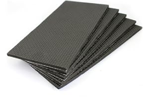 Hettich duże cięcie EVA naklejki (1x 5 sztuk) filcowe podkładki meblowe 49522 antypoślizgowe krzesło ochronne samoprzylepne gumowe 200 x 100 mm czarne