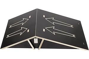 ybaymy Skateboard Ramp Bike Ramp Double Sided Skateboard Ramps and Jumps Foldable Jump and Trick Ramp Durable Wood Set Skateboard Launch Ramps & Rails Beginner to Advanced