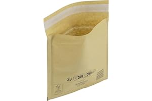 IMBALLAGGI 2000 - Buste Postali Imbottite Mail Lite Gold - 50 Pezzi 15x21 cm -Buste Imbottite per Spedizione - Buste con Pluriball Ideali per Spedire e Proteggere Oggetti
