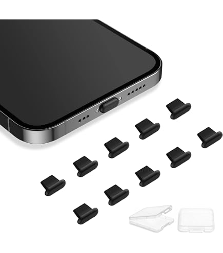 TIESOME Typ C Port Staub Stecker, 6Pcs USB C Silikon Staubschutzkappen