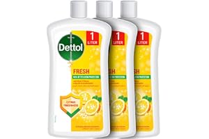 Dettol Fresh Liquid Handwash Refill, Citrus & Orange Blossom Scent, 1L Pack of 3