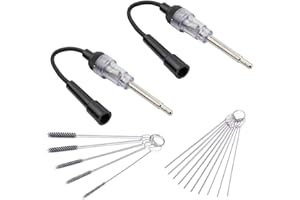 UESSEGS Morange in-Line Spark Plug Engine Ignition Tester with Carb Carburetor Cleaner Kit, 6-12V Pick Up Coil Armature Diagnostic Detector Tool for Automotive Car Lawnmower Internal External Engine