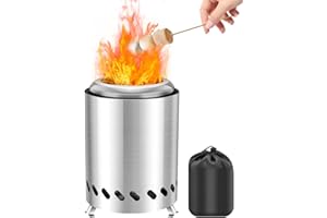 Saker Tabletop Fire Pit,2025 Upgraded Stainless Steel Smokeless Portable tabletop Fire Pit For Camping, Outdoor & Patio - Wood Burning/PelletFueled, Birthday Gifts, Housewarming Gift