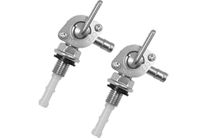 FANXAOLNES 2 Stück Benzinhahn Schalter, M10 Benzinhahn, Kraftstoffhahn Schalter für Generator, Motorräder, Offroad-Karts, Benzinhahn für Kraftstofftank, Universal, Metall