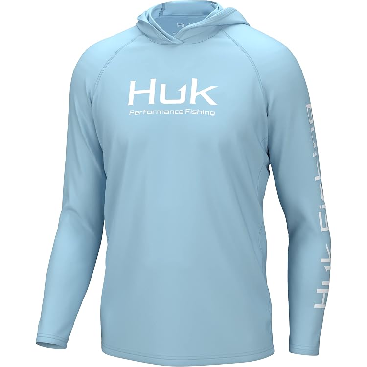 Whitewater Fishing Lightweight Tech Hoodie - UPF 30 Long Sleeve Hooded Shirt For Outdoor Activities