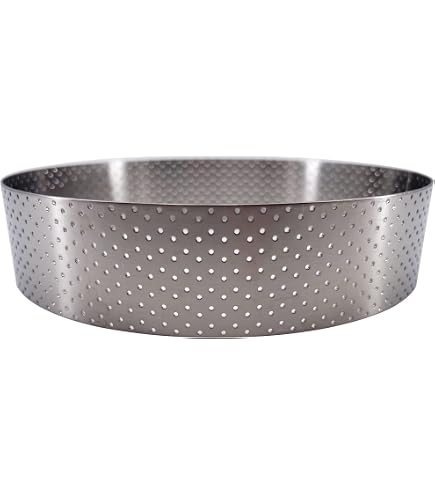 LACOR Perforierte Tortenform Aus Edelstahl – 16 X 16 X 2 Cm, Grau, Für Profiköche