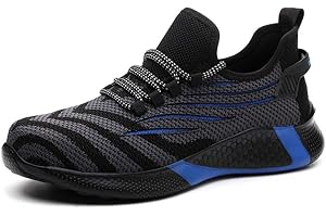 KTDYG Sicherheitsschuhe Herren Damen Arbeitsschuhe Leicht Sportlich Schutzschuhe Stahlkappe Sneaker